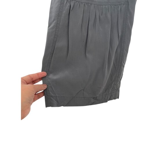 Soft Surroundings Grey Tiered Silk Grey Trouser Pants - Picture 4 of 7